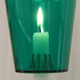 Green Candlelight service cup and candle drip protector wind protector