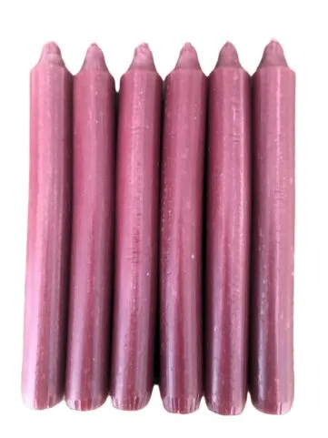 Raspberry 7" Dinner Candles 6PK