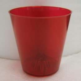 Red Plastic Drip Protector and Wind Protector used during Candlelight Services