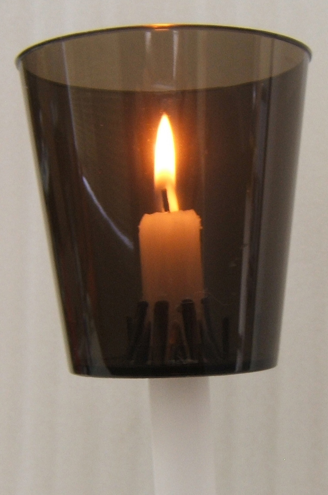 Smoke Candlelight service cup and candle drip protector wind protector